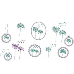 Stickserie - Pusteblumen mit Anhänger ITH